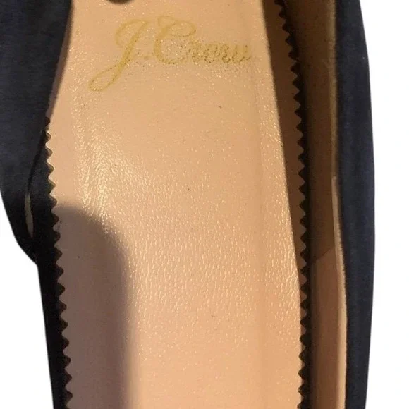 J. Crew Navy Suede D'Orsay Pointed Toe Pumps Made in Italy Size 12 Quiet Luxury